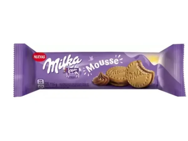 MILKA BISCOITO MOUSSE BAUNILHA 116GR