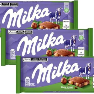 Kit Milka 3 Barras de Chocolate Avelã Inteira 100g