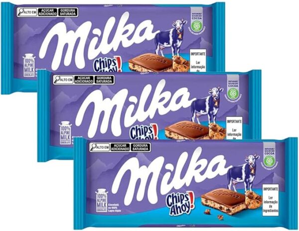 Kit Milka 3 Barras de Chocolate Chips Ahoy 100g