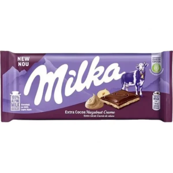 MILKA EXTRA COCOA HAZELNUT CREME 85GR