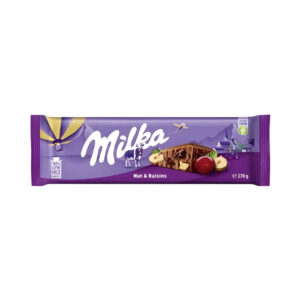 CHOCOLATE MILKA HAZELNUTS AND RAISINS 270GR