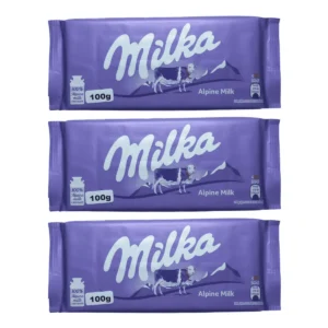 Kit Milka com 3 barras chocolate ao leite 100g