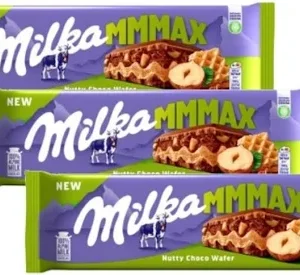 Kit Milka 3 Barras de Chocolate Milka Nutty Choco Wafer