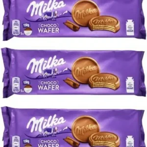 Kit com 3 Unidades de Biscoito Milka Choco Wafer 150g